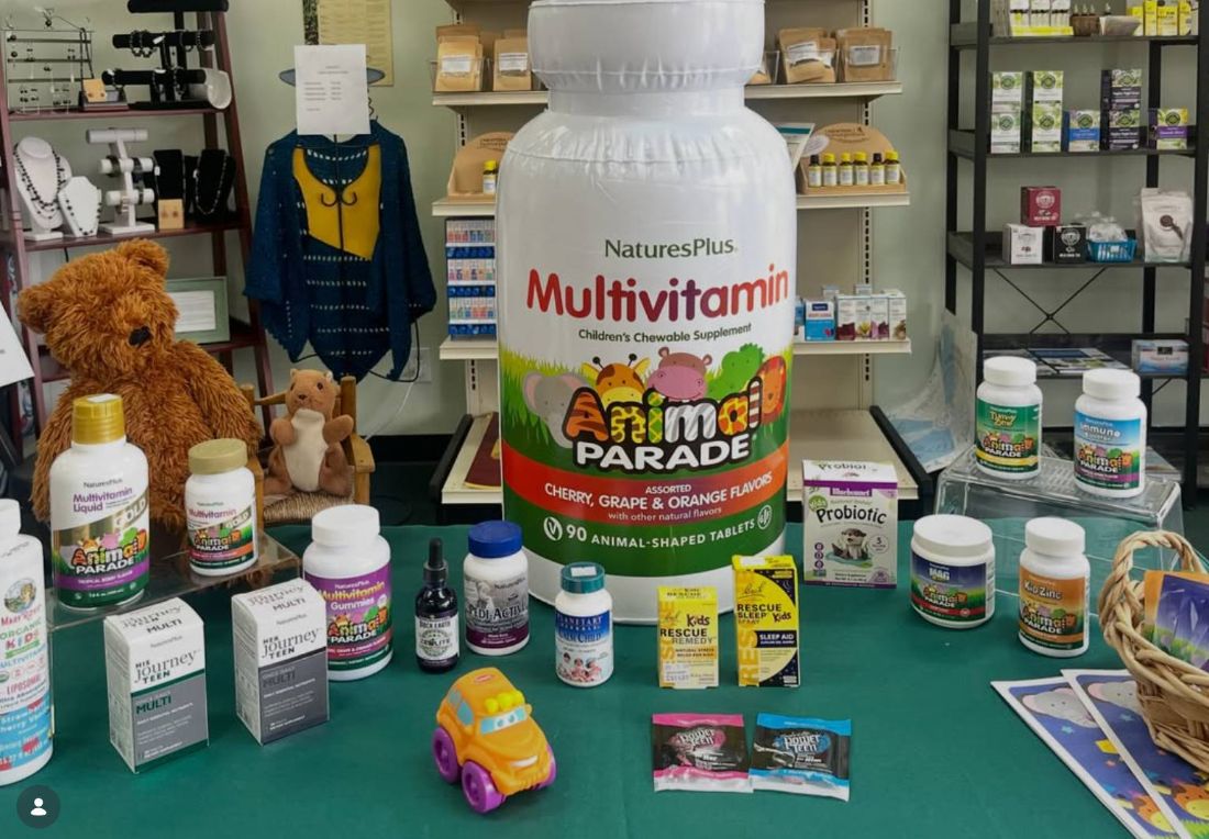 Customer Appreciation Day display with sample bags